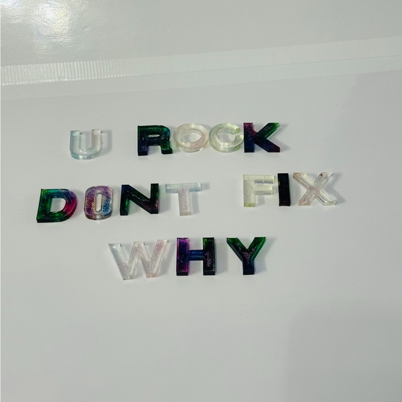 Epoxy Colorful Alphabet - Picture 1 of 3